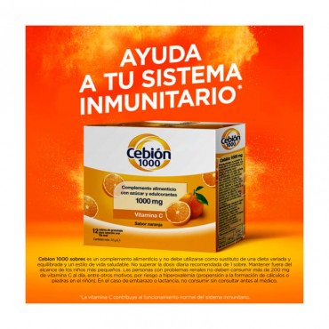 Cebion Vitamina C 1000 mg 12 sobres 5