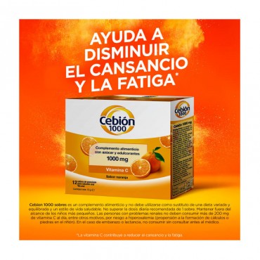 Cebion Vitamina C 1000 mg 12 sobres 6