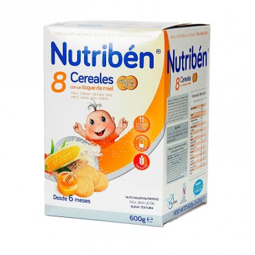 Nutribén 8 Cereales Y Miel Con Galletas María 600 gr