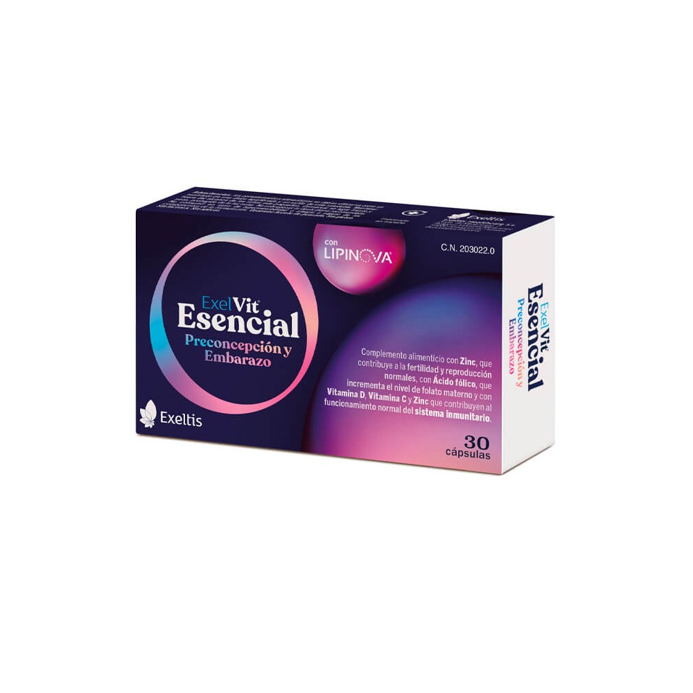 Exelvit Esencial Preconcepción y Embarazo 30 uds