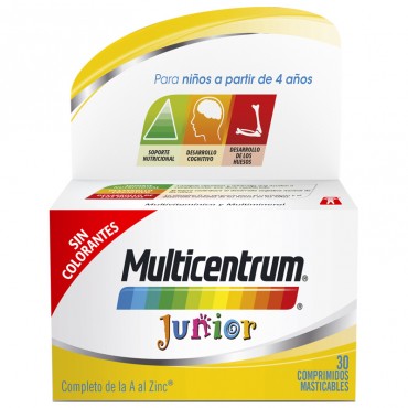 Multicentrum Junior 30 Comprimidos Masticables 1